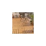 Lot de 4 dalles de terrasse bois d'acacia floro klikstrom l. 30 x l. 30 cm
