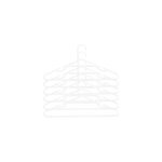 Lot de 6 cintres en plastique blanc quito Lot de 6 cintres en plastique blanc quito