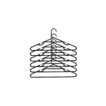 Lot de 6 cintres en plastique noir quito Lot de 6 cintres en plastique noir quito