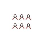 Pince � ressort de maintien vendue par 6 en plastique ouvertures 2 x 45 mm, 2 x 75 mm et 2 x 100 mm