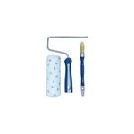 Lot rouleau manchon avec pinceau à rechampir pour peinture satin l. 180mm savy Lot rouleau manchon avec pinceau à rechampir pour peinture satin l. 180mm savy