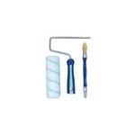 Lot rouleau manchon avec pinceau à rechampir pour peinture velours l. 180mm savy Lot rouleau manchon avec pinceau à rechampir pour peinture velours l. 180mm savy