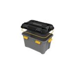 Malle de rangement 160 l ezy storage bunker noir et jaune avec couvercles
