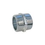Mamelon gal laiton chrom double mle 15 / 21 (1 / 2 ; ), lot de 2