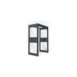 Marquise de porte 2 parois gris anthracite canopia sophia 160 x 95 cm