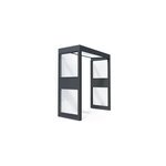 Marquise de porte 2 parois gris opale blanc canopia sophia 215 x 95 cm