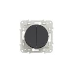 Mcanisme interrupteur double va - et - vient schneider electric odace anthracite