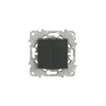 Interrupteur double poussoir 10a schneider electric unica déco anthracite Interrupteur double poussoir 10a schneider electric unica déco anthracite