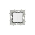 Interrupteur double poussoir 10a schneider electric unica déco blanc Interrupteur double poussoir 10a schneider electric unica déco blanc