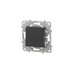 Interrupteur poussoir connexion rapide 10a schneider electric unica d�co anthracite
