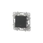 Interrupteur poussoir lumineux connexion rapide 10a schneider electric unica d�co anthracite