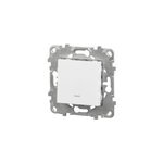 Interrupteur poussoir lumineux connexion rapide 10a schneider electric unica d�co blanc
