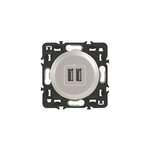 M�canisme de prise double chargeur usb legrand c�liane titane