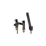 Mélangeur bain / douche + douchette et flexible, noir mat, goodhome owens Mélangeur bain / douche + douchette et flexible, noir mat, goodhome owens
