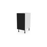 Meuble bas de cuisine avec 1 porte goodhome stevia noir l. 40 x h. 72 cm