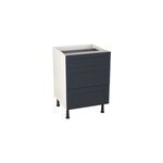 Meuble bas de cuisine avec 1 tiroir et 2 casseroliers goodhome artemisia bleu l. 60 x h. 72 cm Meuble bas de cuisine avec 1 tiroir et 2 casseroliers goodhome artemisia bleu l. 60 x h. 72 cm