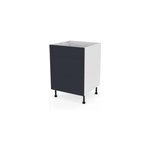 Meuble bas de cuisine avec 1 tiroir et 2 casseroliers goodhome stevia bleu l. 60 x h. 72 cm Meuble bas de cuisine avec 1 tiroir et 2 casseroliers goodhome stevia bleu l. 60 x h. 72 cm