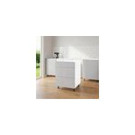 Meuble bas de cuisine avec 1 tiroir et 2 casseroliers goodhome stevia gris mat l. 60 x h. 72 cm