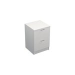 Meuble bas de cuisine 2 casseroliers primalight blanc mat l. 60 cm x h. 87, 9 cm