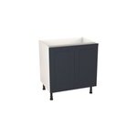 Meuble bas de cuisine avec 2 portes goodhome artemisia bleu l. 80 x h. 72 cm Meuble bas de cuisine avec 2 portes goodhome artemisia bleu l. 80 x h. 72 cm