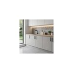 Meuble bas de cuisine avec 2 portes goodhome stevia gris mat l. 100 x h. 72 cm