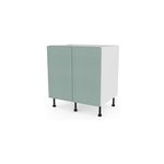 Meuble bas de cuisine avec 2 portes goodhome stevia vert l. 80 x h. 72 cm Meuble bas de cuisine avec 2 portes goodhome stevia vert l. 80 x h. 72 cm
