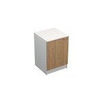 Meuble bas de cuisine avec plan de travail primalight dcor chne l. 60 cm x h. 87, 9 cm