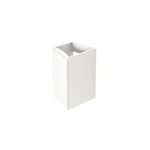 Meuble compl�ment sous vasque blanc l. 34 cm, version gauche, vague