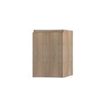 Meuble compl�ment sous vasque l. 34 x h. 55 x p. 41 cm, effet bois stri�, version droite, vague