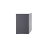 Meuble complément sous vasque gris anthracite vague 34 cm version droite Meuble complément sous vasque gris anthracite vague 34 cm version droite