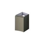 Meuble compl�ment sous vasque l. 34 cm, vert kaki mat, version droite, vague