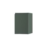 Meuble compl�ment sous vasque l. 34 x h. 55 x p. 41 cm, vert mat stri�, version droite, vague