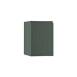 Meuble compl�ment sous vasque l. 34 x h. 55 x p. 41 cm, vert mat stri�, version gauche, vague