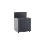 Meuble de cuisine ext�rieure double portes acier gris goodhome cucino