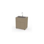 Meuble avec �vier pour cuisine ext�rieure 80 x 55 cm taupe le marquier