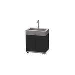 Meuble �vier duo pour cuisine ext�rieur 80 x 55 cm inox noir le marquier