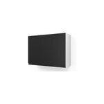 Meuble haut de cuisine blanc mat avec 2 portes noir mat l. 100 x h. 72 cm goodhome garcinia Meuble haut de cuisine blanc mat avec 2 portes noir mat l. 100 x h. 72 cm goodhome garcinia