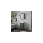 Meuble lave - mains  poser l. 60 cm vert + plan vasque lave - mains lana, goodhome perma