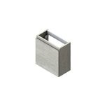 Meuble lave mains l. 45 x h. 44 x p. 21 cm, effet ch�ne clair, calao