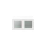 Meuble mural portes battantes vitrées blanches goodhome atomia h. 37, 5 x l. 75 x p. 37 cm Meuble mural portes battantes vitrées blanches goodhome atomia h. 37, 5 x l. 75 x p. 37 cm