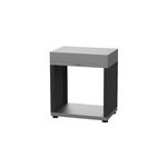 Meuble ouvert duo de cuisine extrieur 80 x 55 cm acier epoxy noir le marquier