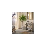 Meuble rangement chaussures 2 niveaux effet chne pyrus l. 65 x h. 81 x p. 24, 8 cm