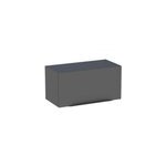 Meuble de salle de bains haut gris anthracite brillant l. 60 x h. 30 x p. 30 cm, pamili