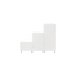 Meuble de rangement sous escalier blanc avec portes battantes goodhome atomia h. 122, 5 x l. 150 x p. ...