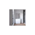 Meuble de salle de bains � poser h. 185 x l. 80 cm, blanc, palermo