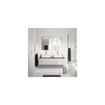 Meuble de salle de bains kentia l. 120 cm beige cachemire avec plan de toilette cadlia effet marbre ...