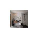 Meuble de salle de bains kentia l. 60 cm effet noyer avec plan vasque kentia