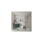 Meuble de salle de bains kentia l. 60 cm vert fort avec plan vasque levanna
