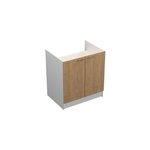Meuble sous - vier de cuisine primalight dcor chne l. 120 cm x h. 87, 9 cm