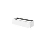 Meuble sous vasque 1 tiroir avec poigne intgre l. 120 x h. 30 x p. 45 cm blanc mat kentia